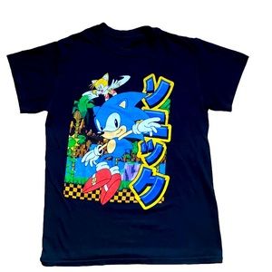 Sonic The Hedgehog Short Sleeve T-Shirt Unisex Size Small Cotton-PreOwned